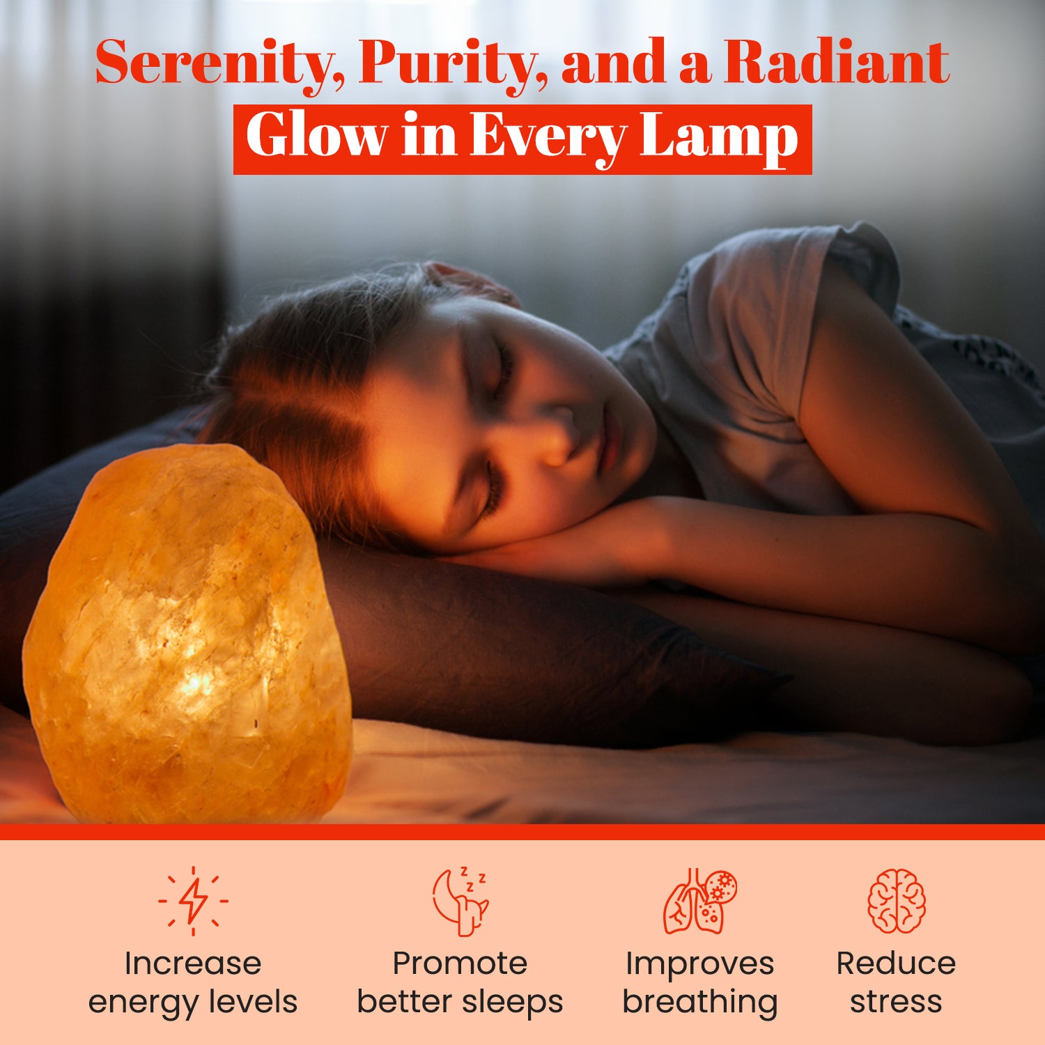 Small Himalayan Pink Salt Lamp on wooden Base with USB Plug