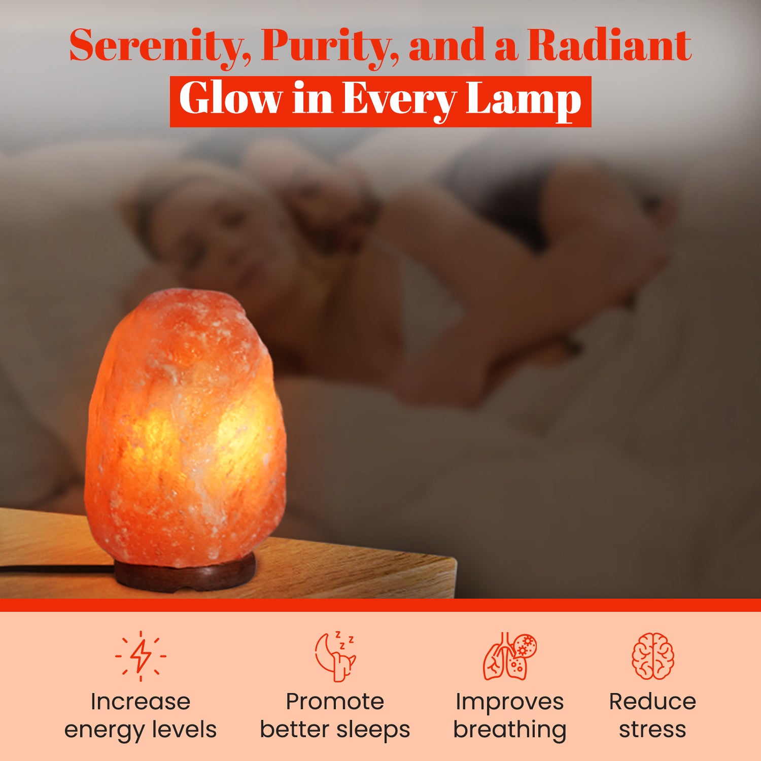 Himalayan Pink Salt Lamp on wooden Base